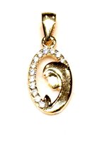 Pendente CP gioielli Donna 9K in Oro giallo Cubic Zirconia 9K MADONNA ZIRC G 0.70 G